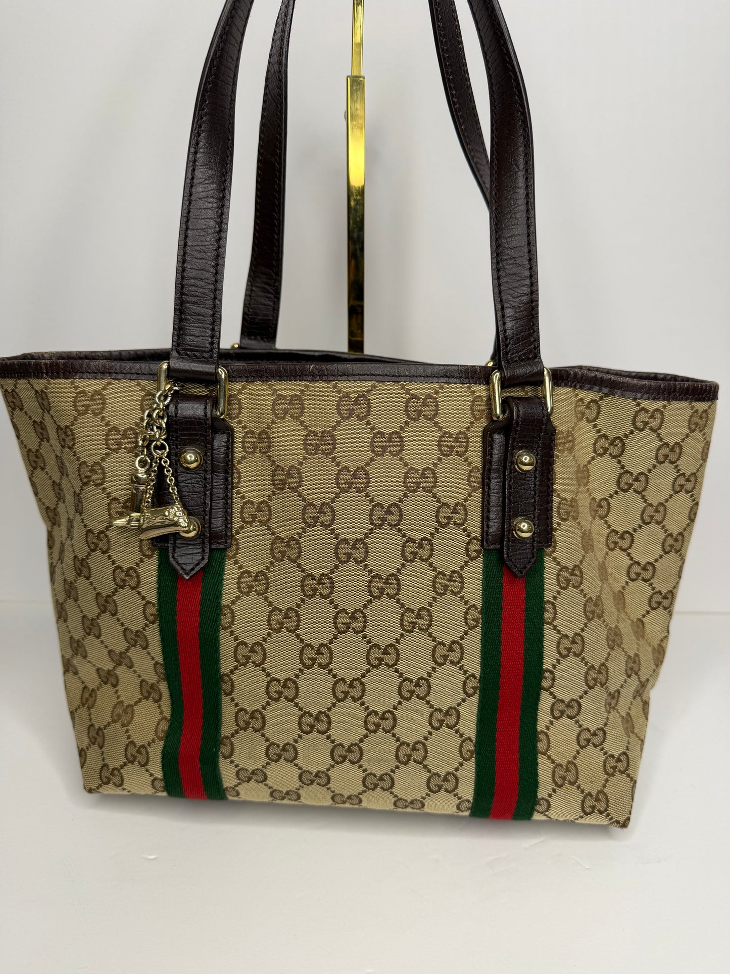 Pre-owned Gucci GG Canvas Jolicoeur Small Tote Bag
