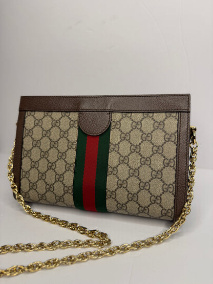 Pre-owned Gucci supreme canvas medium Ophidia Crossbody