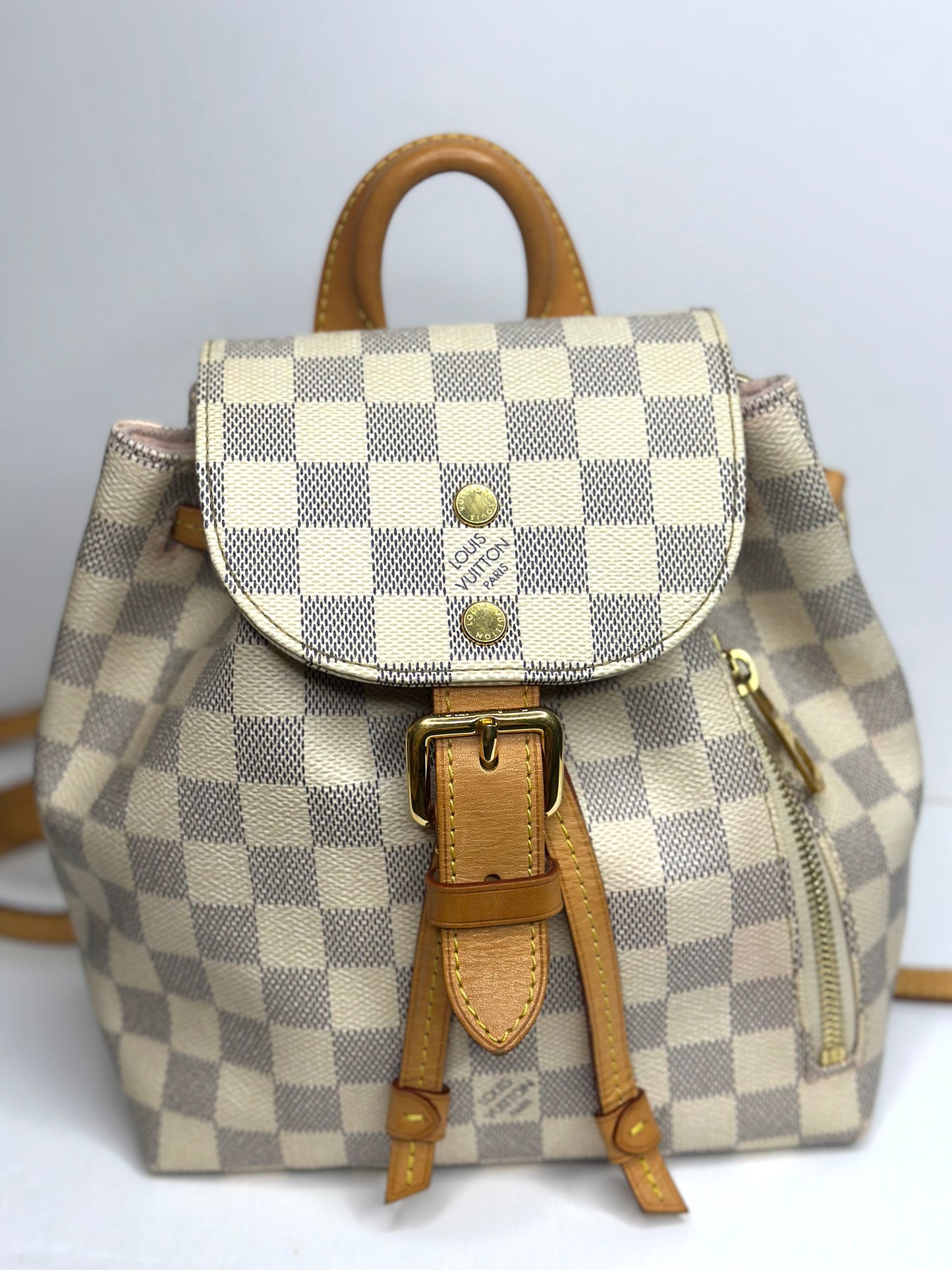 Pre-owned Louis Vuitton Damier Azur SPERONE BB BACKPACK