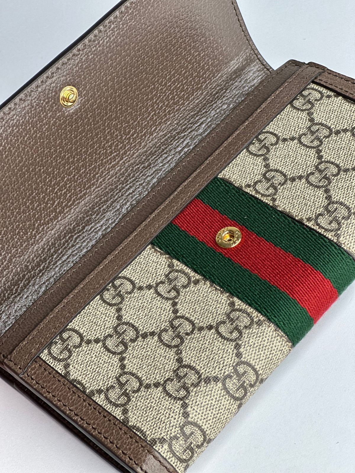 Pre-owned Gucci GG canvas Ophidia Continental wallet