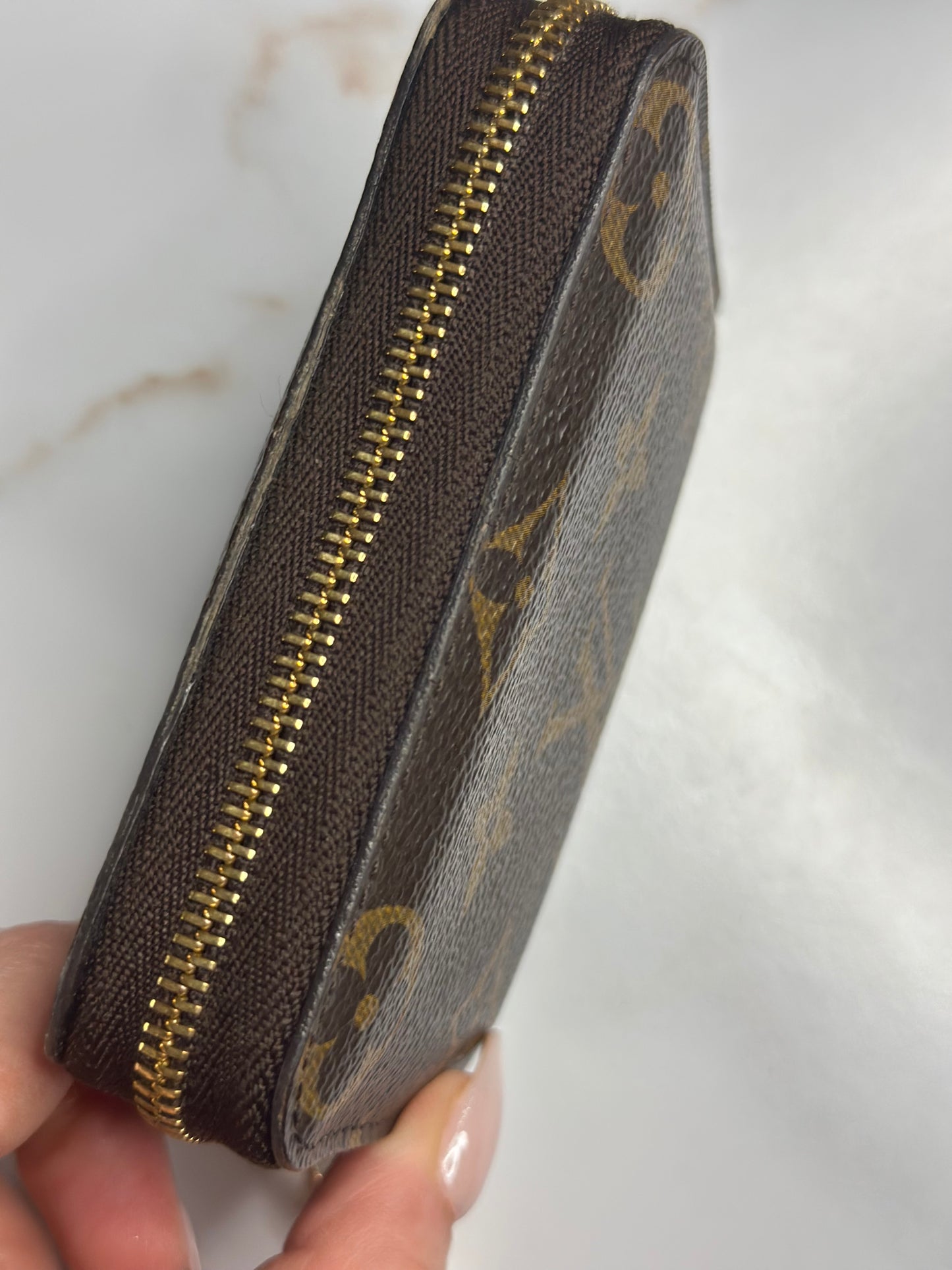 Pre-owned Louis Vuitton monogram canvas compact zippy wallet