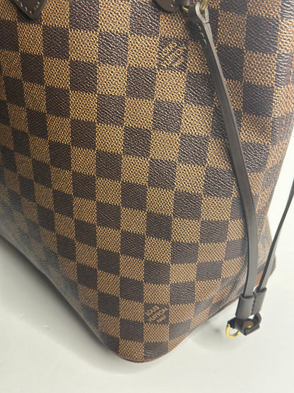 Pre-owned Louis Vuitton Damier Ebene neverfull MM tote