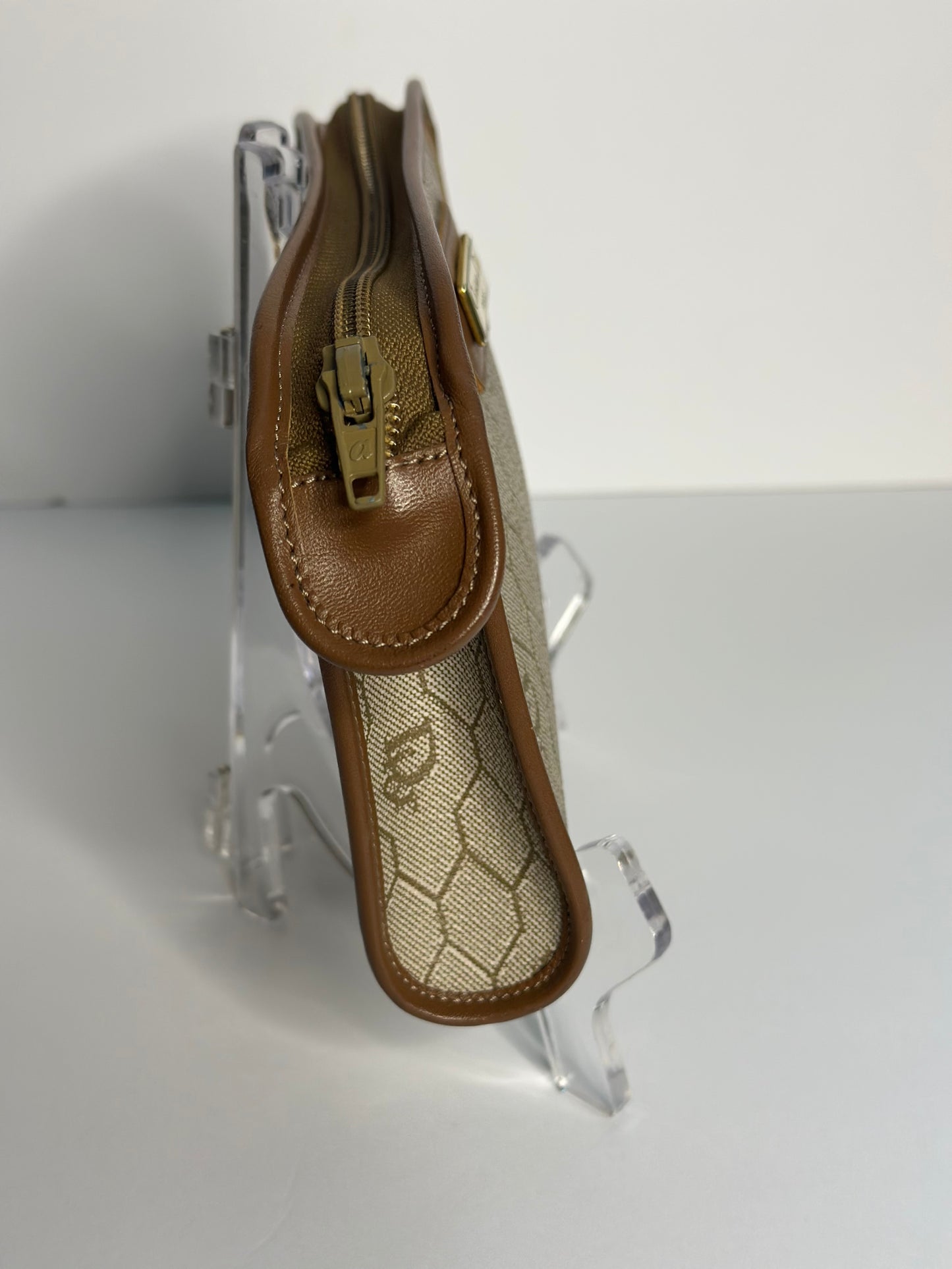 Pre-owned Christian Dior vintage canvas cosmetic pouch