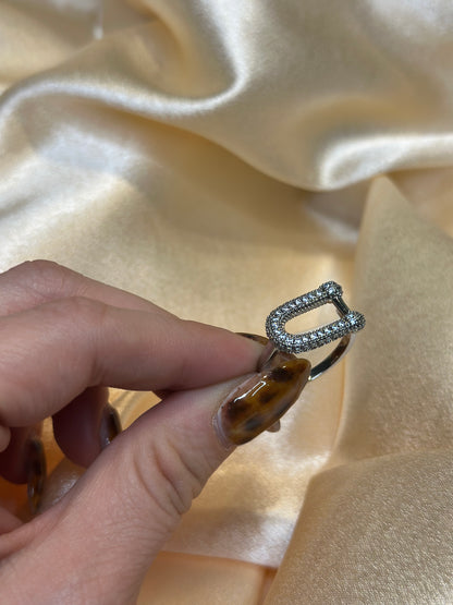 Silver Horsebit Ring