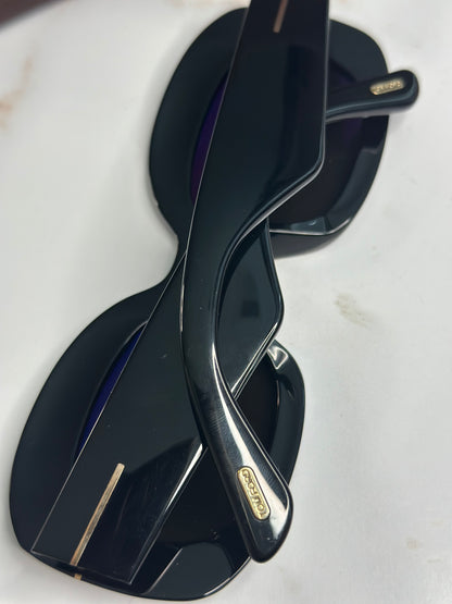 Pre-owned Tom Ford black oval sunglasses