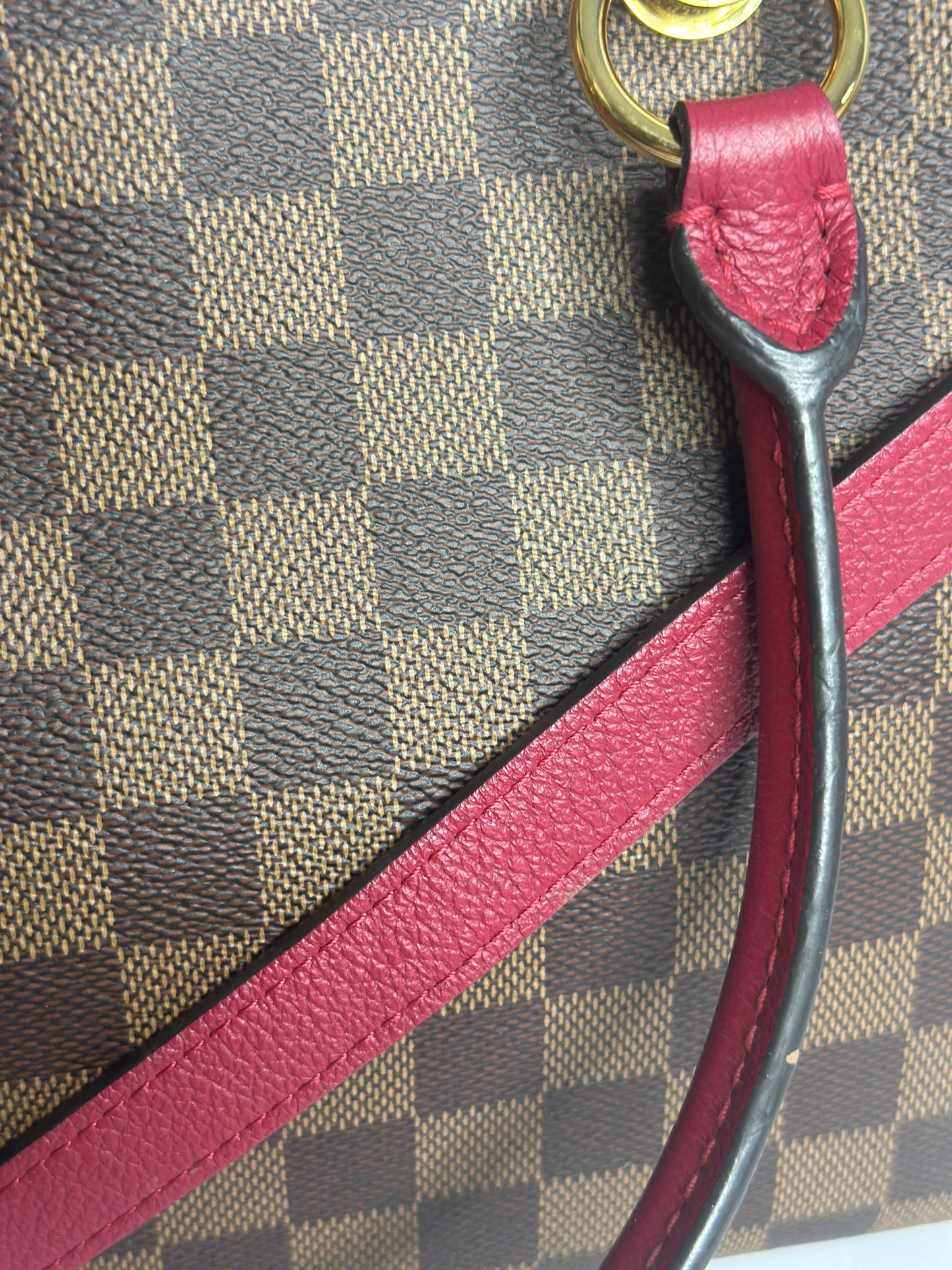 Pre-owned Louis Vuitton Riverside Damier Ebene Tote Bag Brown