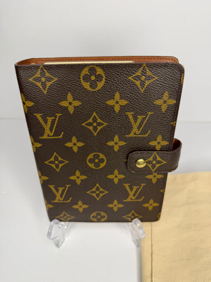 Pre-owned Louis Vuitton monogram canvas agenda MM planner