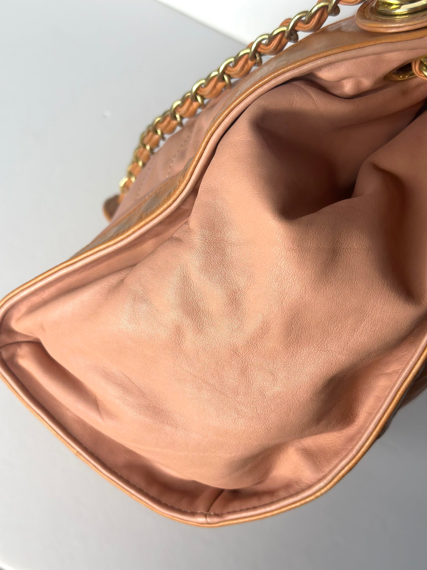 Pre-owned Chanel Matelasse Lambskin 2-Way bicolor Shoulder Bag