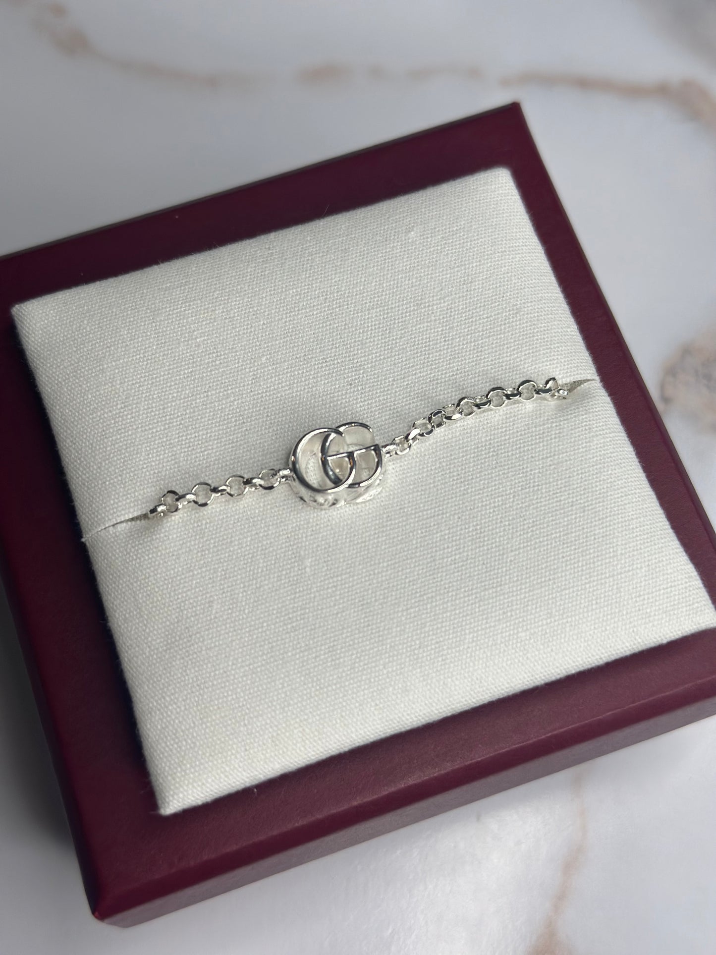 Pre-owned Gucci GG silver bracelet