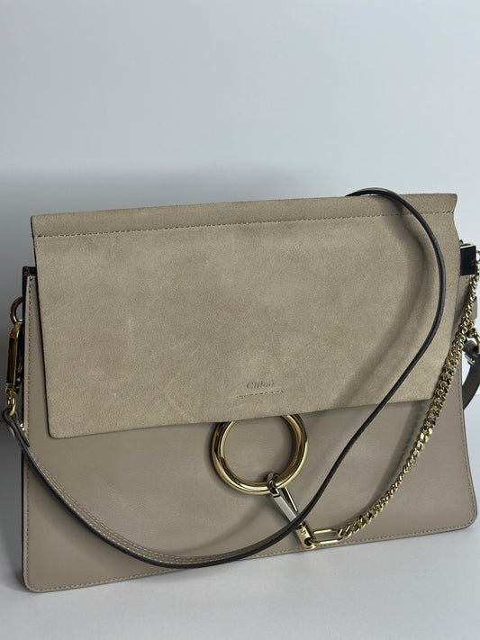 Pre-owned Chloe Chloé Faye shoulder bag in Motty Grey