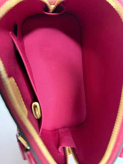 Pre-owned Louis Vuitton Vernis Alma BB Rose Indien Crossbody