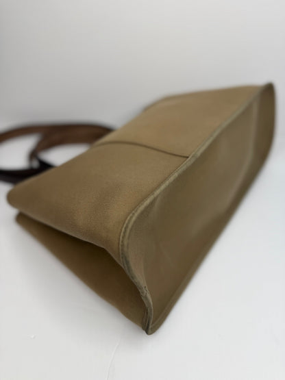 Pre-owned Hermes toile Cabag Elan shoulder tote