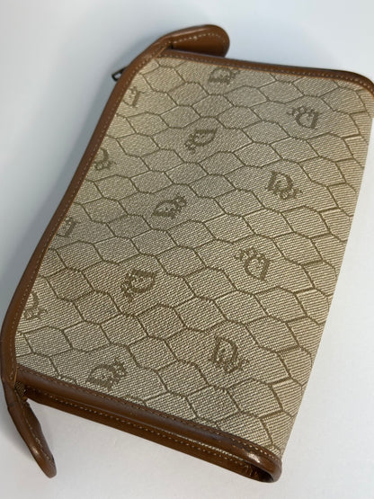 Pre-owned Christian Dior vintage canvas cosmetic pouch