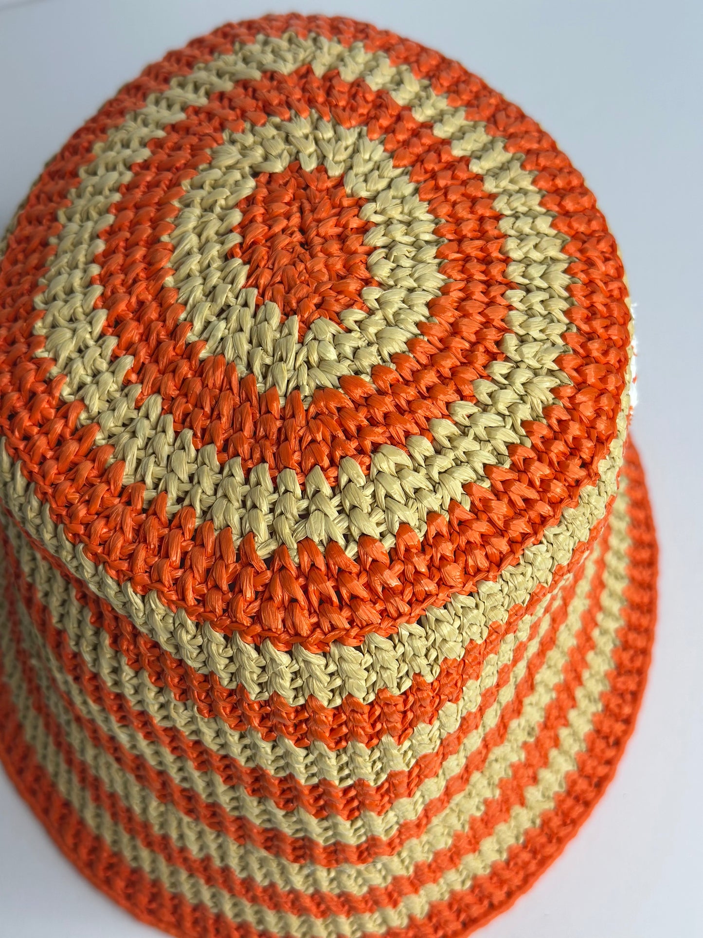 Pre-owned Prada raffia bucket hat size M