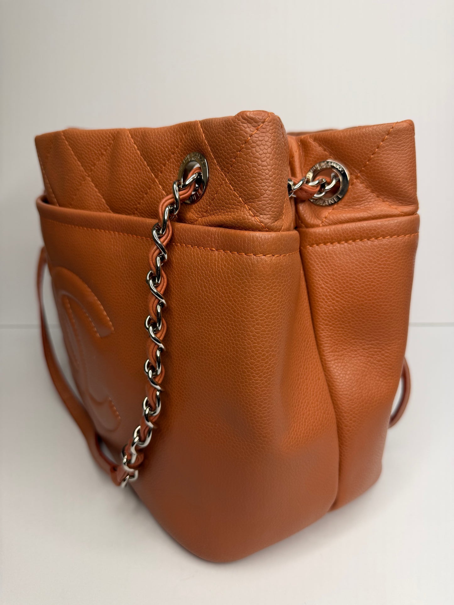 Pre-owned Chanel Chanel Timeless CC Soft Tote terra-cotta, caviar leather