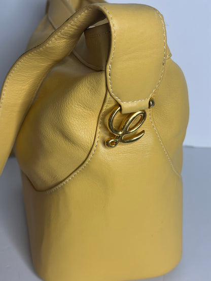Pre-owned Loewe Yellow calfskin leather vintage bucket bag