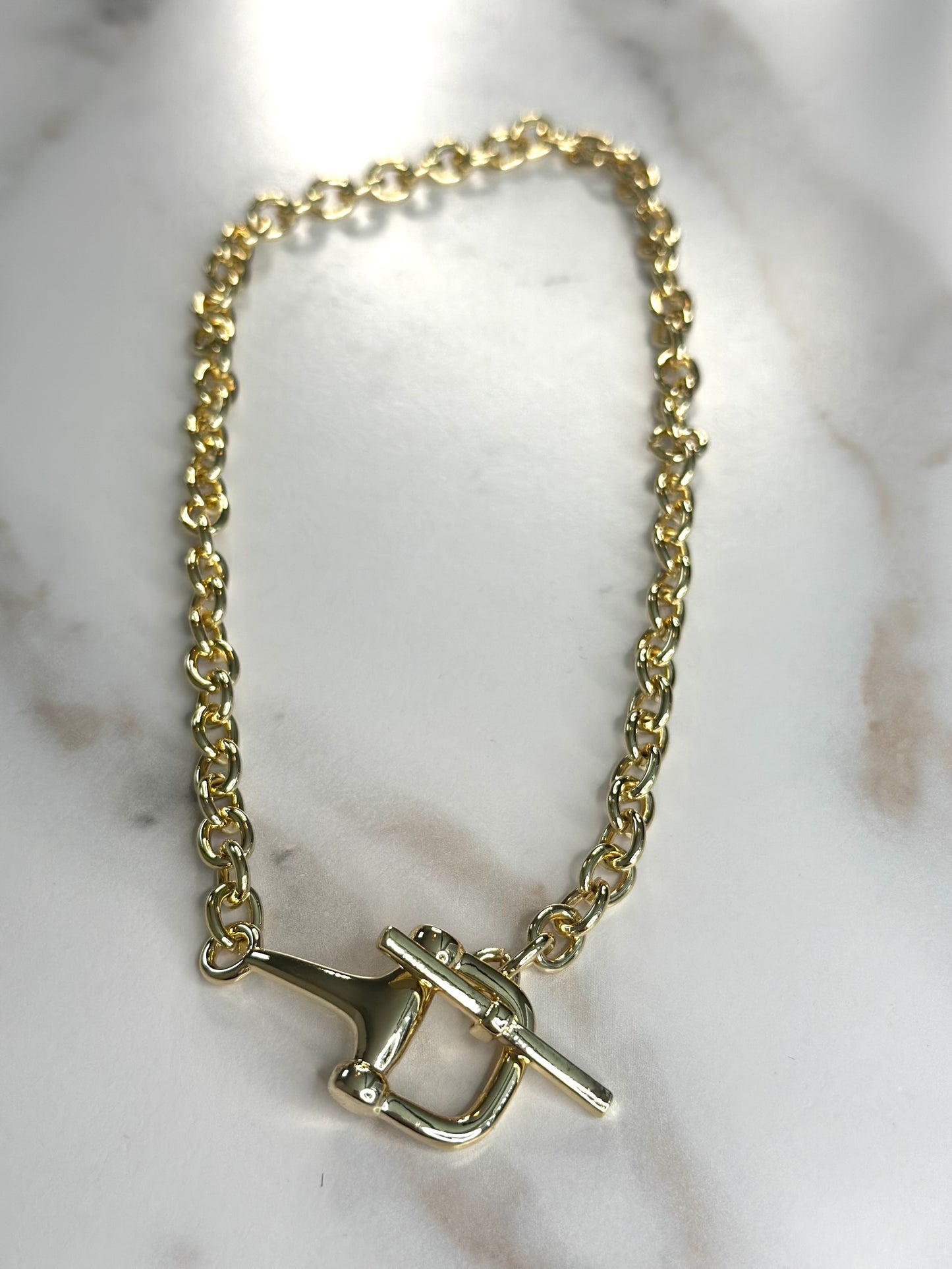 Kentucky horsebit GLD necklace