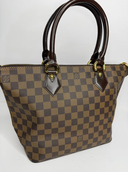 Pre-owned Louis Vuitton Damier Ebene Canvas Saleya PM Tote
