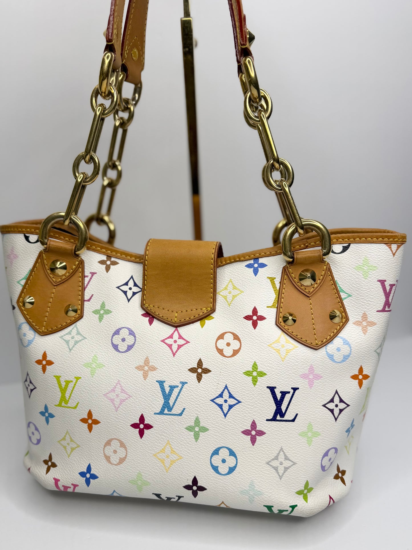 Pre-owned Louis Vuitton Monogram Multicolor Annie MM tote