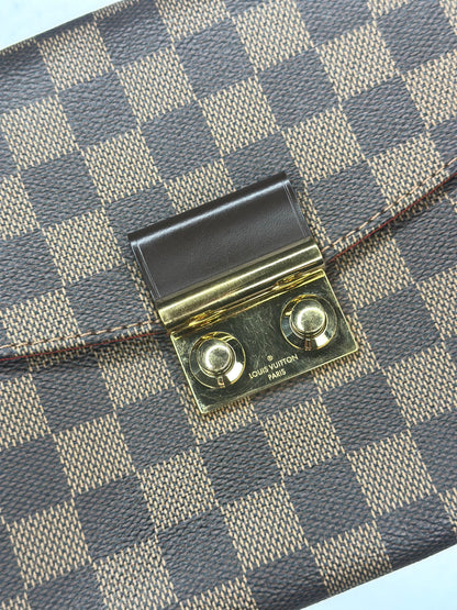 Pre-owned Louis Vuitton Damier Ebene croisette crossbody