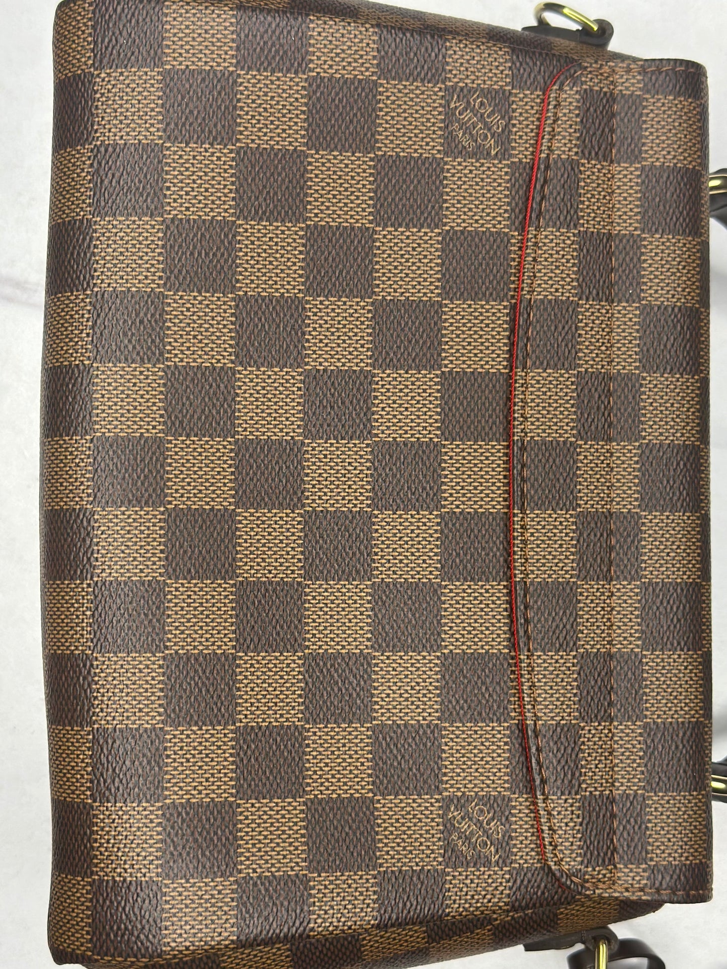Pre-owned Louis Vuitton Damier Ebene croisette crossbody