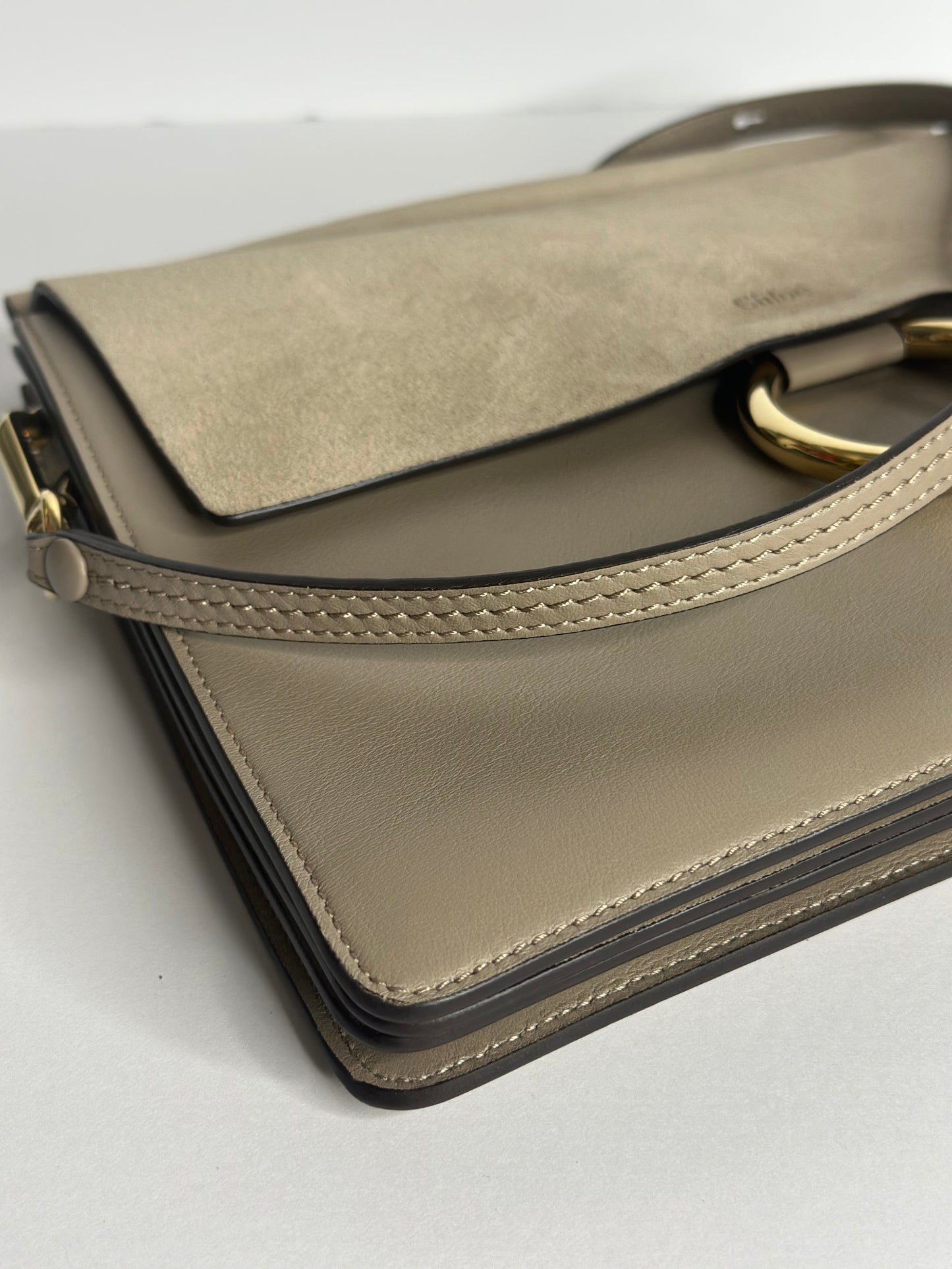 Pre-owned Chloe Chloé Faye shoulder bag in Motty Grey