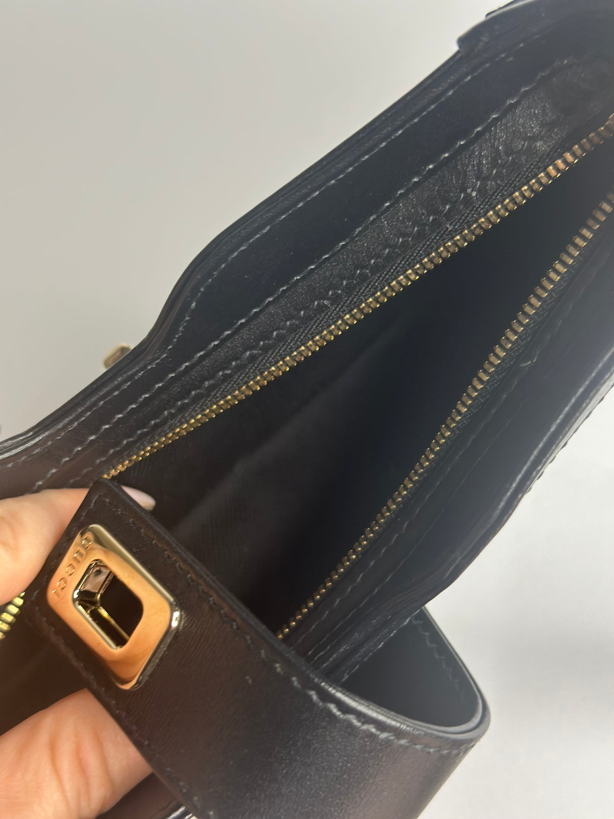 Pre-owned Gucci Moon Side Shoulder Bag Leather Mini